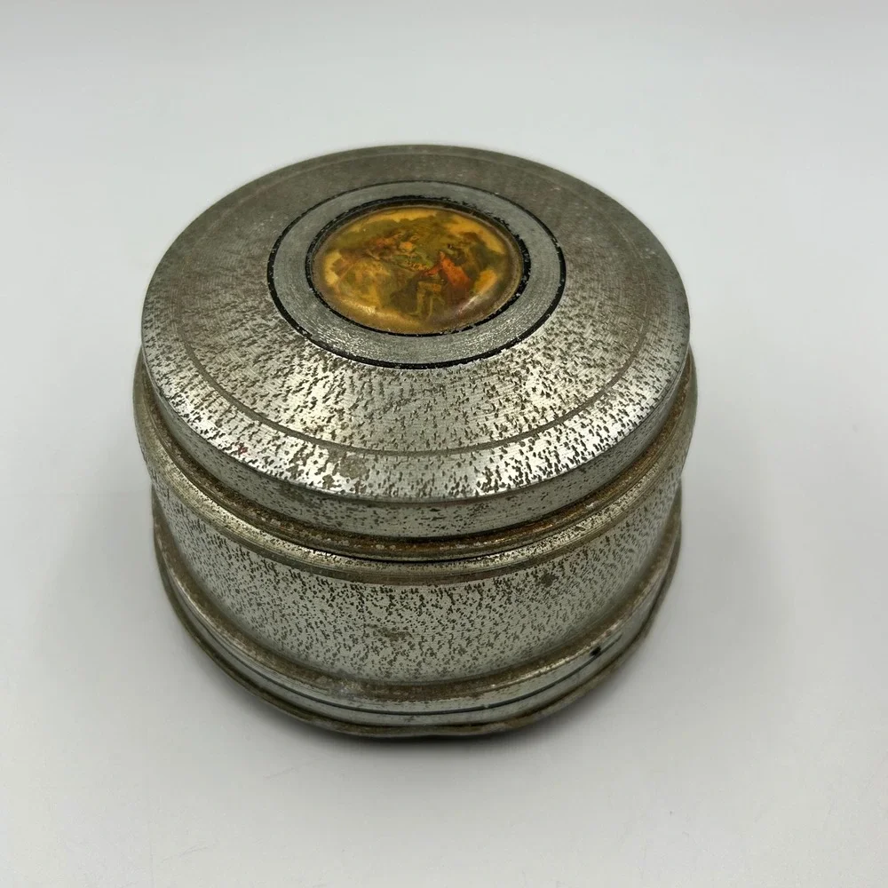 Unbranded Music Box Silver Gold Unisex OS Classical Scene Inset Vintage Fair